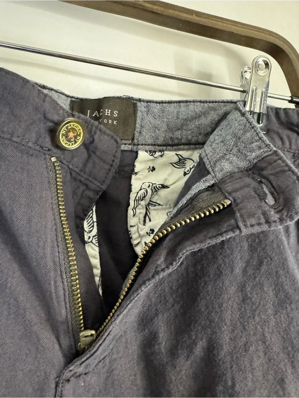 Men's Flat Front Casual Shorts in Navy